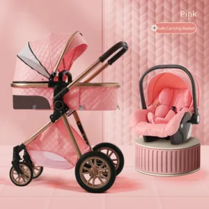 3in1 baby stroller multifunctional luxury baby stroller two-way seated and sleeping baby stroller, newborn travel baby stroller