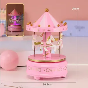 Carousel Music Box Cake Decorative Ornament Baby Birthday Gift Toys Desktop Decorative Ornament