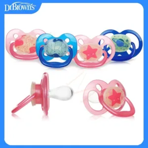 Dr. Brown's pacifier / silicone material / soft newborn baby to 0-6-12-18 months baby use