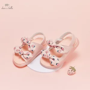DB2222606 Dave Bella summer fashion baby girls bow appliques shoes cute children girl brand shoes