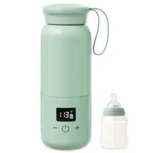 Hot Sale.10 Oz Portable Baby Bottle Warmer with Adjustable Temp&Keep Warm for Formula,Breastmilk,Super Fast Charging
