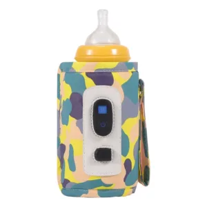 USB Milk Heat Keeper Portable Temperature Display Baby Bottle Heater 5 Gear Adjustable 38°C-55°C Outdoor Travel Accessories