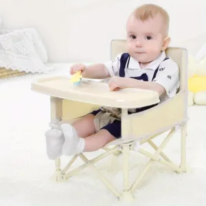 Stylish and Durable High Chair with Adjustable Footrest and Detachable Cushion for Comfortable Feeding, Perfect for Growing Babi