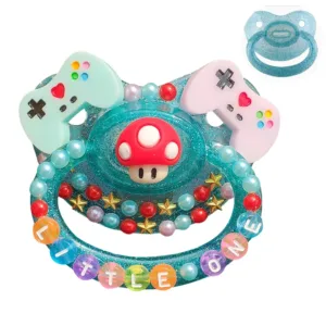 100% Handmake Cute little Mushroom Pattern Adult Baby Pacifier Silicone Game Adult size Pacifier Daddy Girl