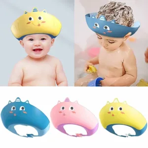Children Shower Shampoos Hat Soft Adjustable Waterproof Wash Hair Hat for Kids Ear and Eye Safe Protection Baby Shampoo Cap