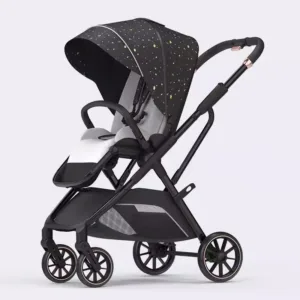 Fashion High View Baby Stroller Ergonomics Seat Bassinet for Newborn Portable Baby Pram One Hand to Recline Basket Pushchair